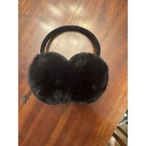 Landry Unisex Soft Plush Black Faux Fur Adjustable‎ Ear Muff for All Ages